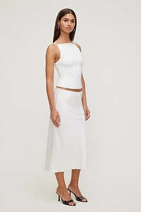 Camisole sculptante à col bateau et bretelles