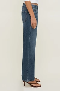 Jules Relaxed Low Rise Straight Leg Jeans
