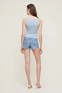 Camisole sculptante à col bateau et bretelles