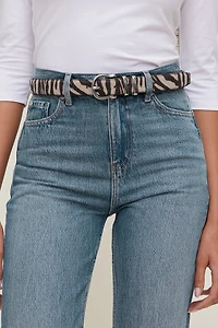 Classic Faux Calf Hair Belt