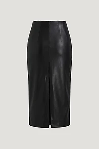 Shiloh Faux Leather Midi Skirt