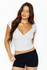 T-shirt croisé StretchTerry