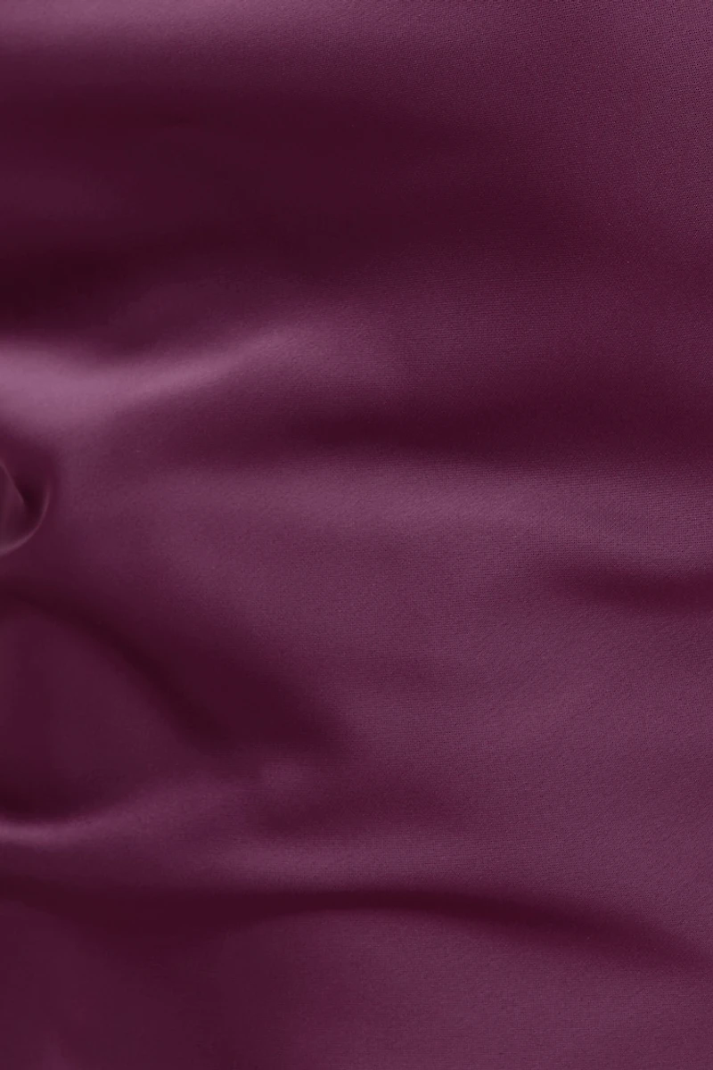 Halter Scarf Satin Maxi Dress