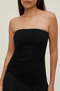 Asymmetric Ponte Tube Top