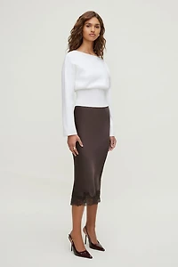 Cinched Boat Neck Sweater