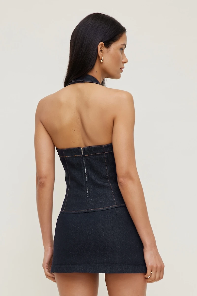 Haut licou en denim