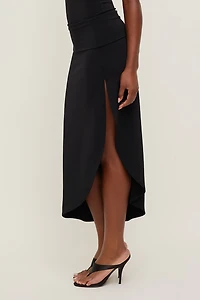 Sculpt Slit Midi Skirt