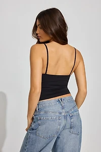 Sleek Deep V-Neck Cami Top