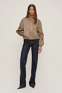 Brynn Faux Suede Bomber Jacket