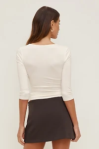 Morgan Plunge 3/4 Sleeve Top
