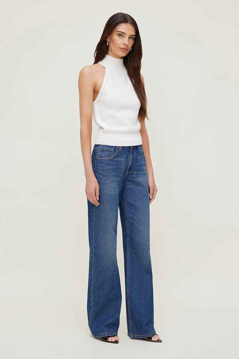 Camisole en tricot à col roulé