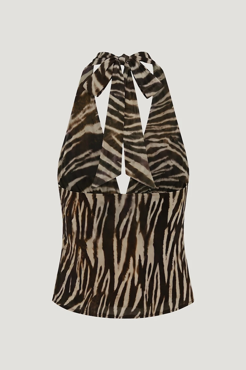 Vea Georgette Halter Top