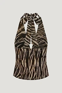 Vea Georgette Halter Top
