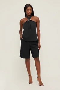 Buckle Halter Top