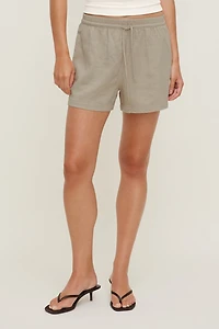 Linen High Rise Shorts