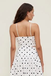 Cropped Poplin Tank Top