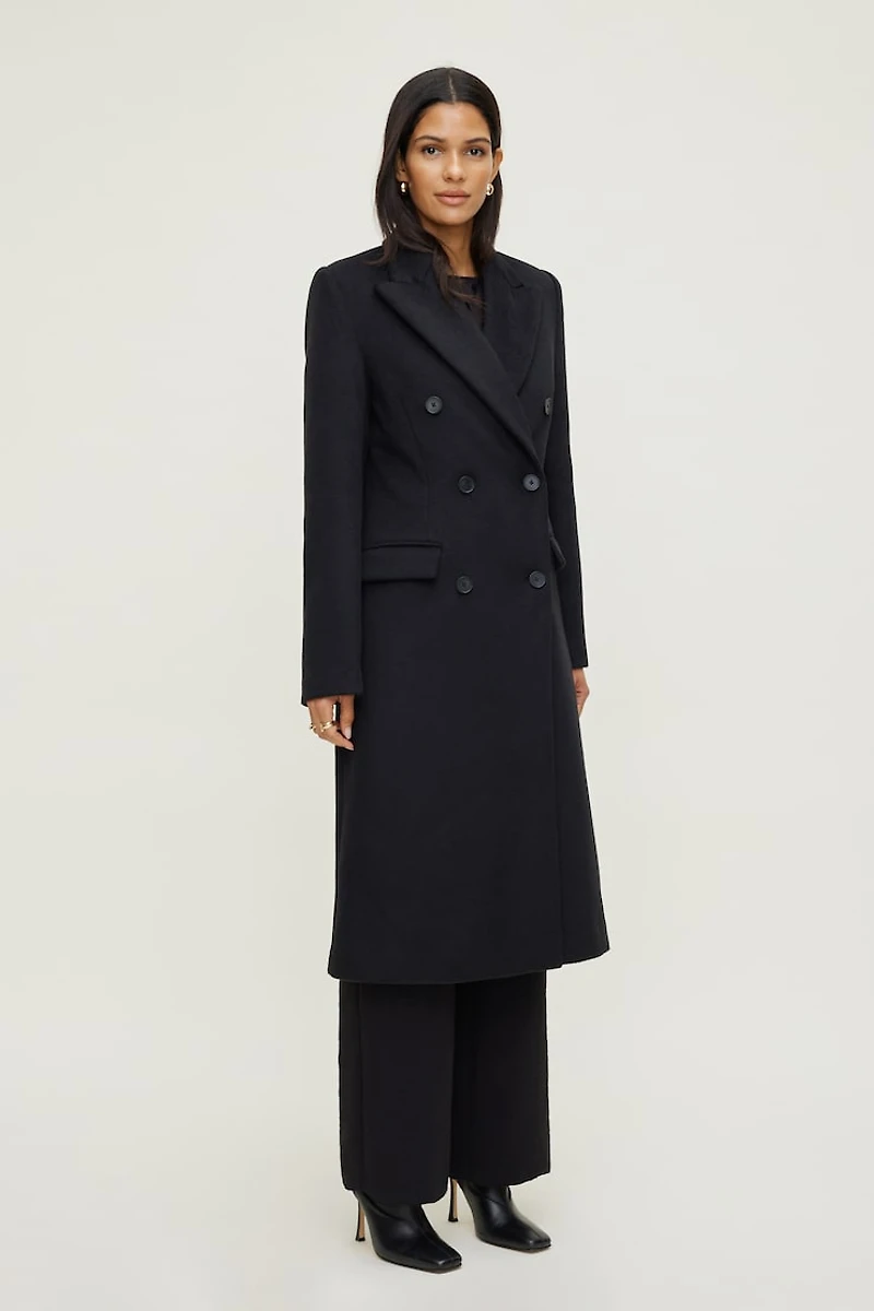 Oversized Double Breasted Wool Coat
