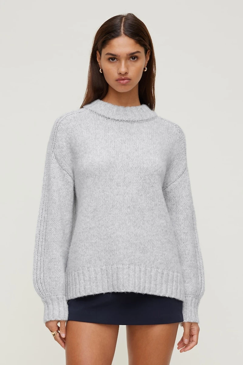 Chandail épais à col rond Mabel
