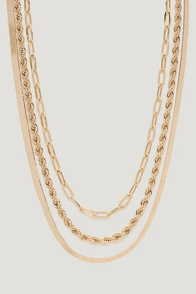 3-Pack Mixed Chain Necklaces