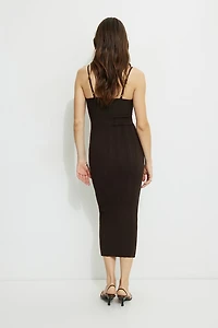 Sylvia Ribbed Midi Sweater Dress
