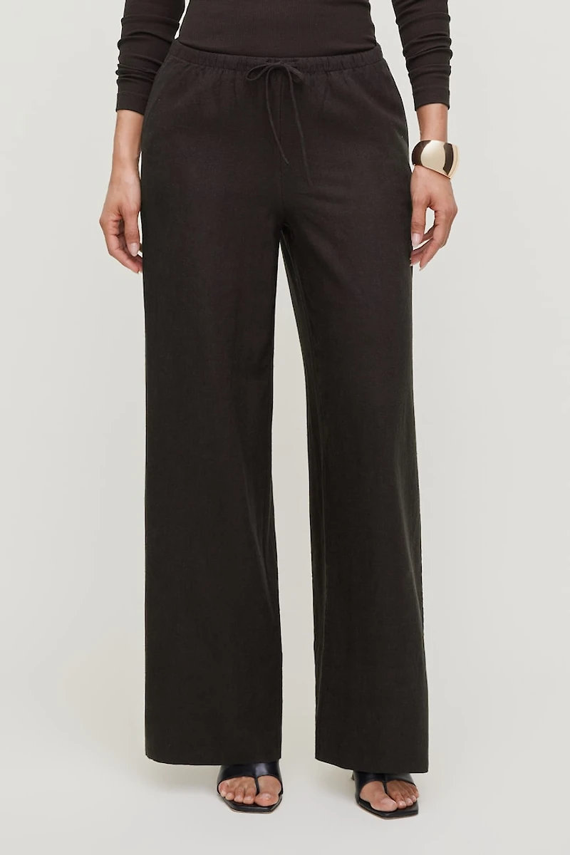 Leo Linen Wide Leg Pants