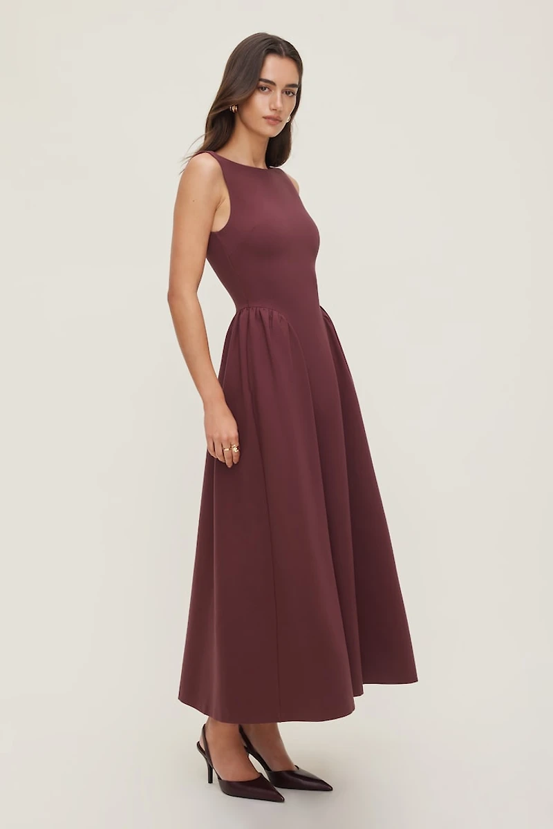 Iris Flared Ponte Maxi Dress