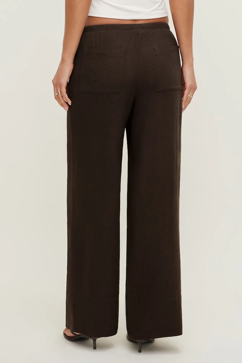 Leo Linen Wide Leg Pants