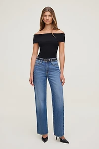 Rib Knit Off Shoulder Sweater