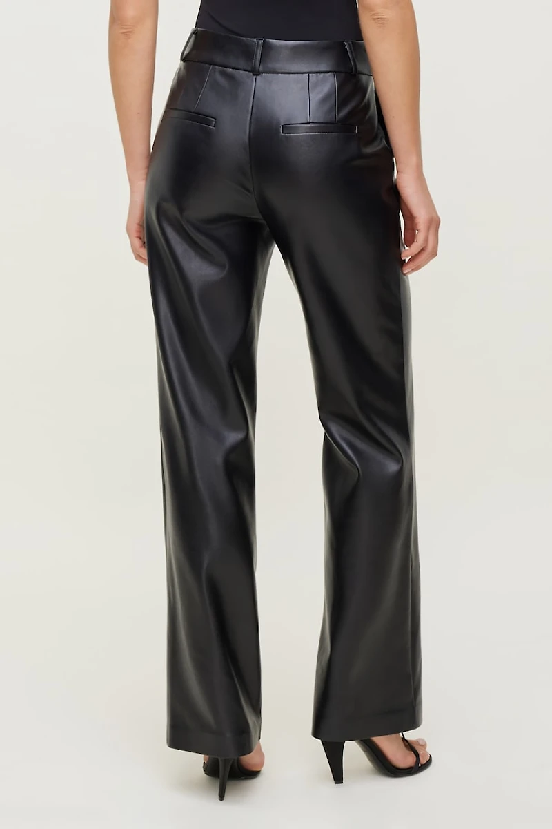 Camelia Straight Leg Faux Leather Pants