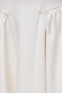 Plunging Flared Ponte Mini Dress