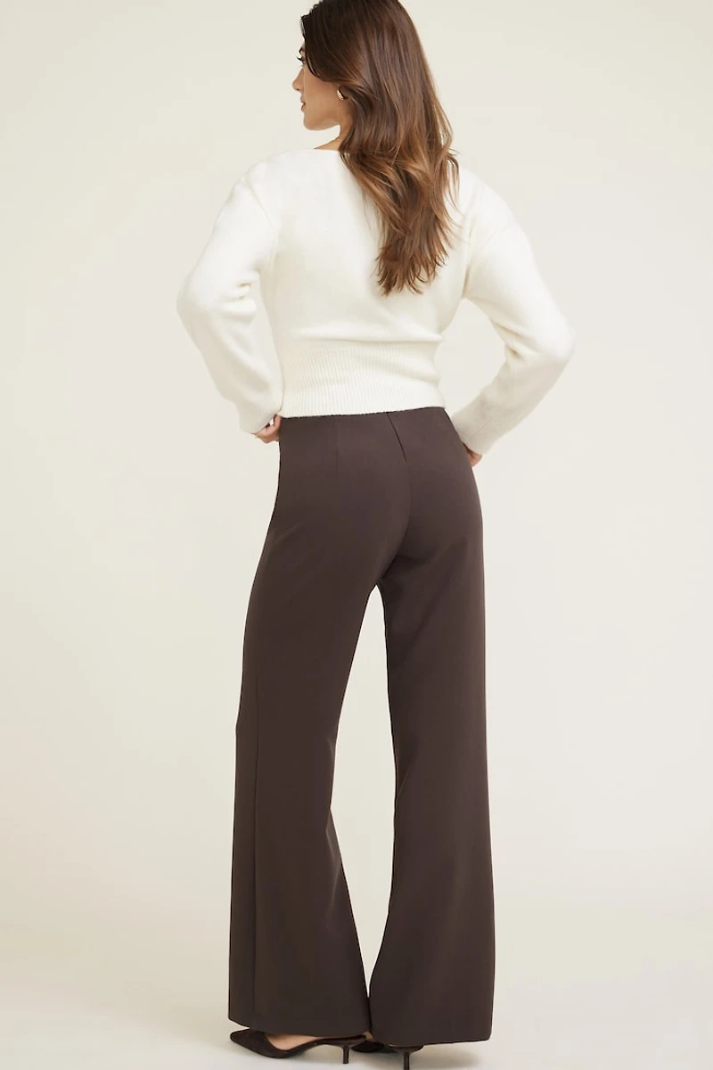 Pantalon épuré à jambe large