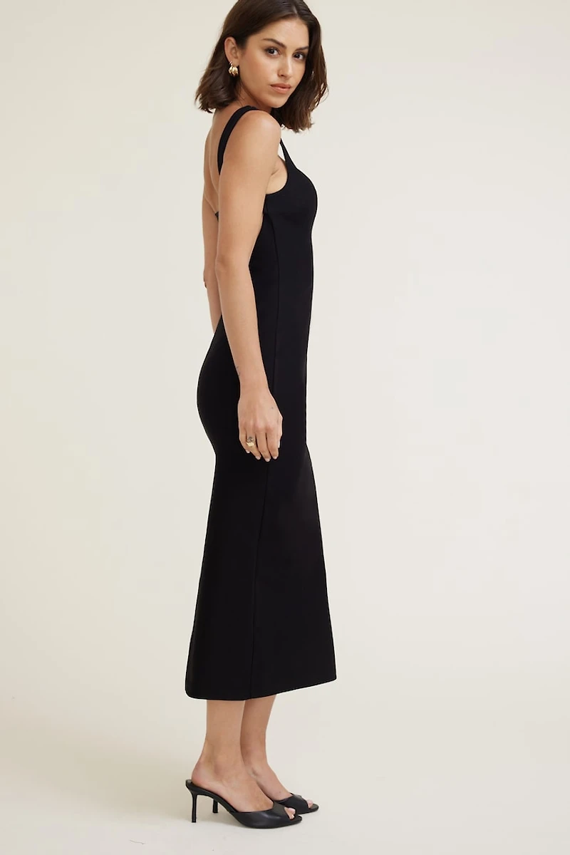 Open Back Ponte Maxi Dress