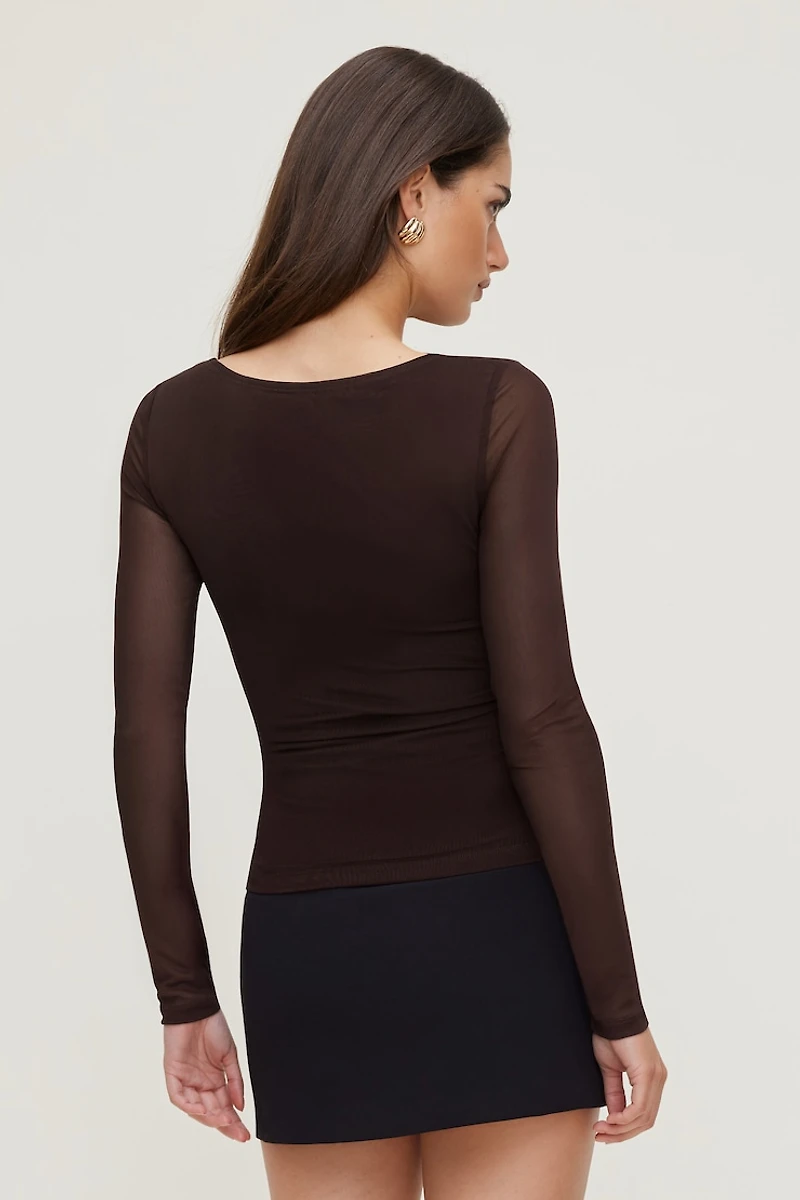 Stella Long Sleeve Mesh Top