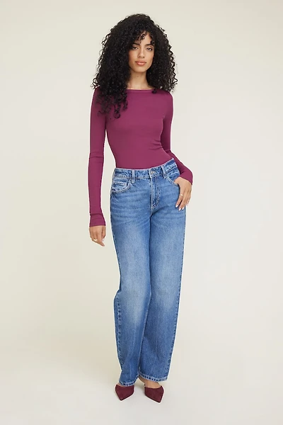 Nola Ribbed Long Sleeve T Shirt