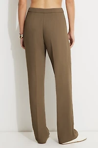 Pintuck Straight Leg Pants