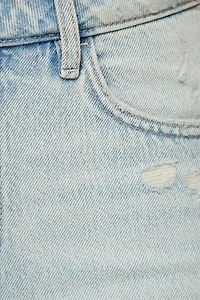 Justina High Rise Straight Denim Shorts