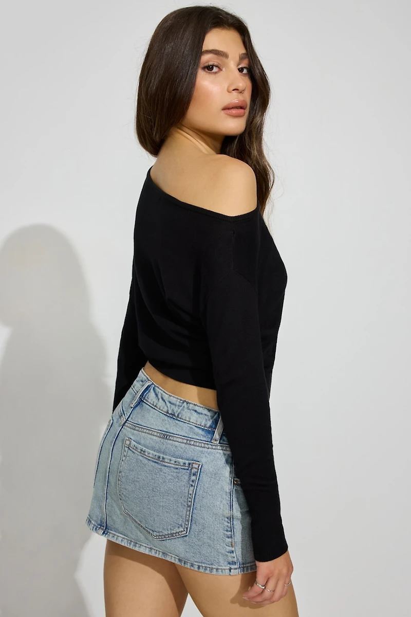Rae Asymmetric Fine Sweater