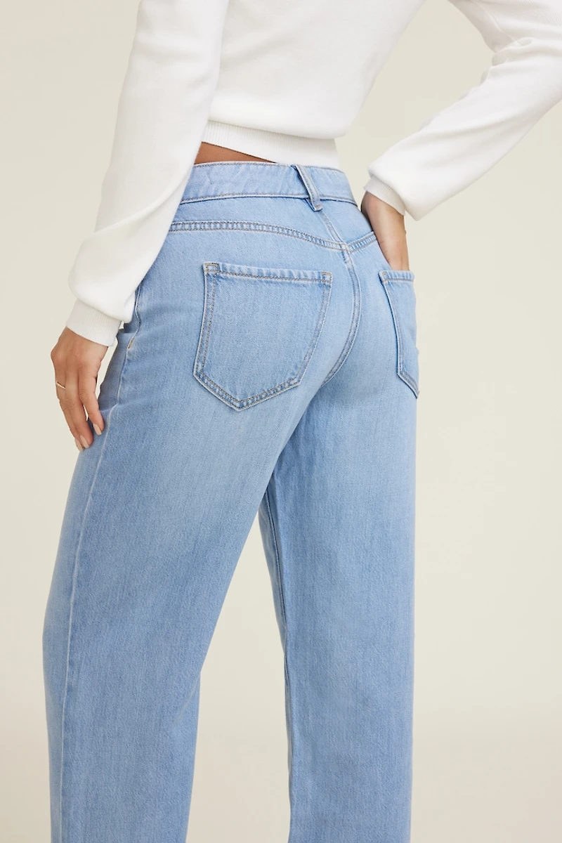 Jean Mika à taille mi-haute et jambe droite décontractée en Tencelᵐᶜ