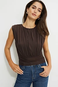 Cinched Mesh Top