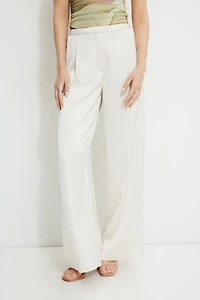 Pantalon à jambe large en satin