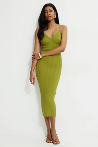 Sylvia Ribbed Midi Sweater Dress