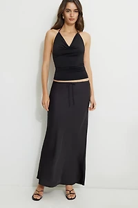 Sculpt Cowl Neck Halter Top