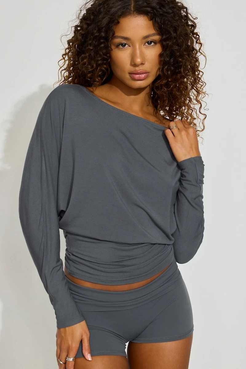 Smooth Dolman Boatneck Top