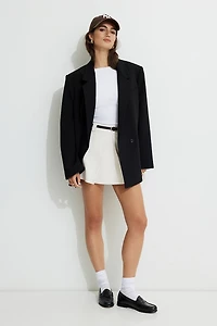 T-shirt côtelé à manches trois-quarts