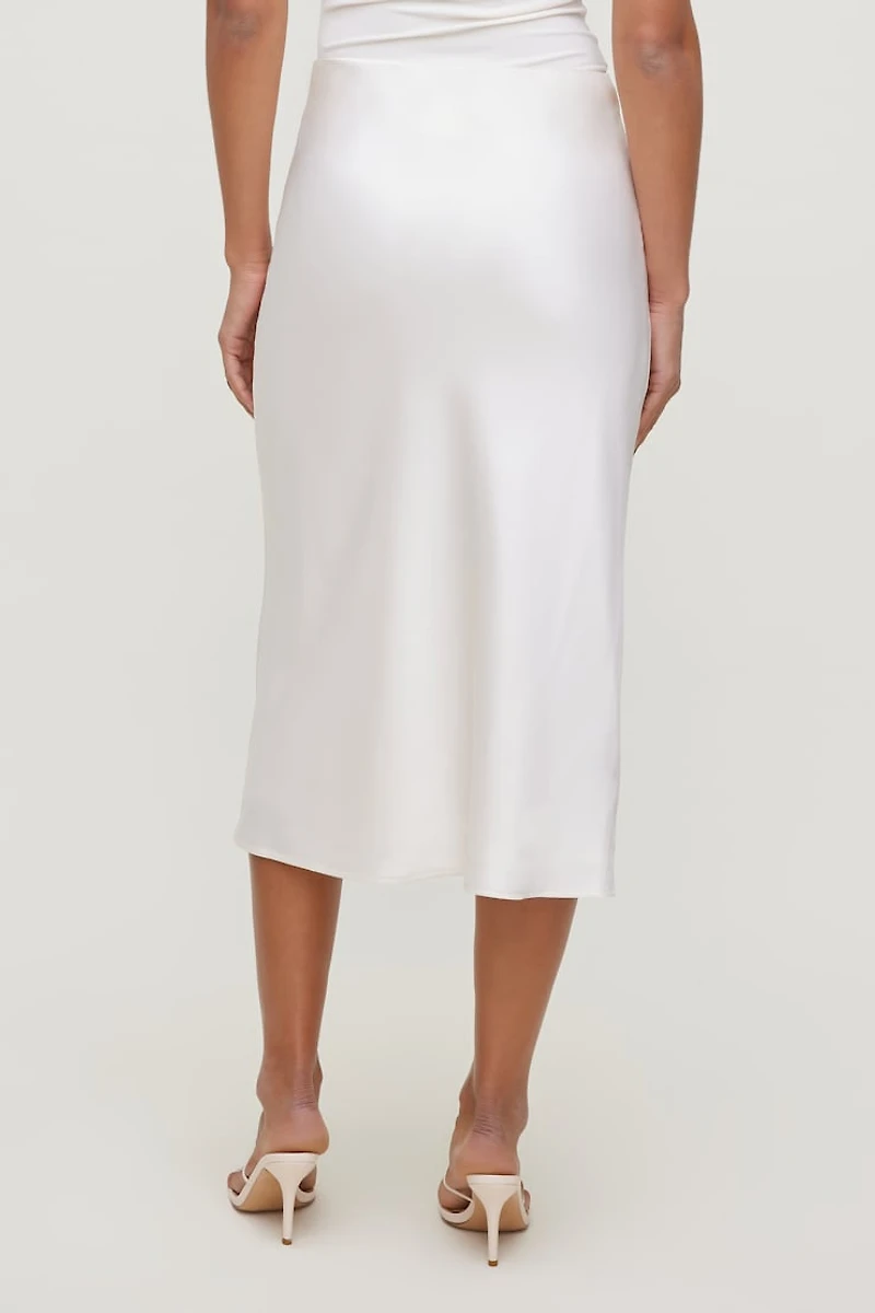 Delila Satin Midi Skirt
