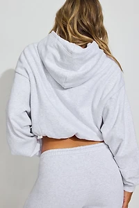 Haut à capuchon UltraFleece bouffant épuré et écourt