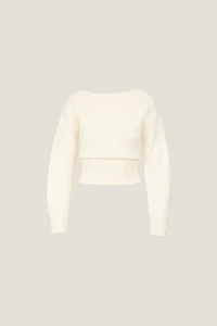 Juliet Cinched Boat Neck Sweater