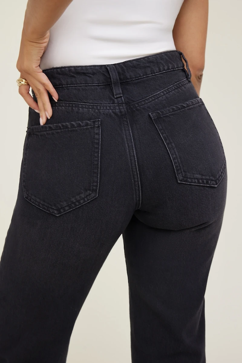 Cara High Rise Straight Leg Jeans