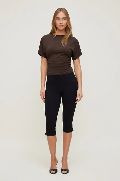 Andrea Shirred Jersey T Shirt