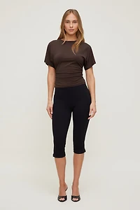 Andrea Shirred Jersey T Shirt